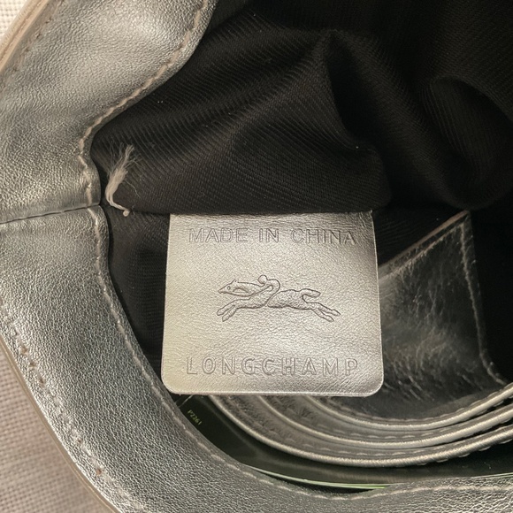 NEW Longchamp Roseau XS Crossbody Silver Leather Bucket Bag NWT - Picture 4 of 16